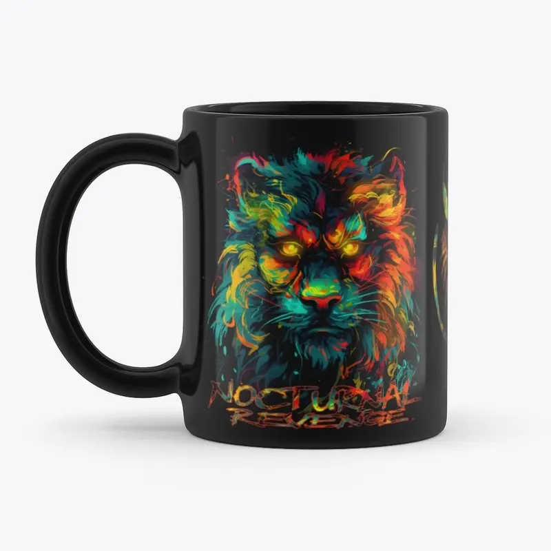 Nocturnal Revenge Abstract Lion 